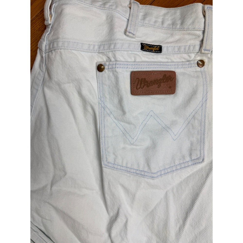 Wrangler Mens Cowboy‎ Cut Light Wash White Denim Straight Leg Jeans 38x31